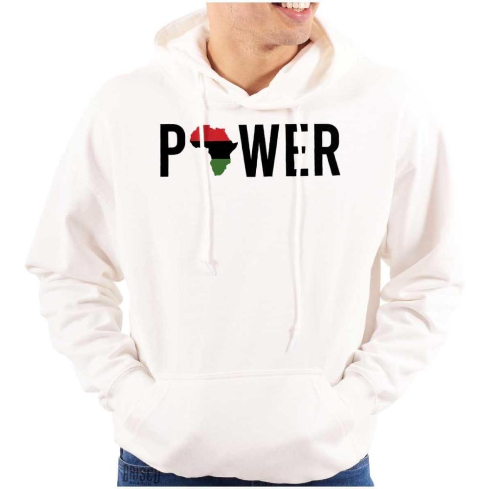 imageBrisco Brands Africa Black Power African Flag Hoodie Sweatshirt Women MenWhite
