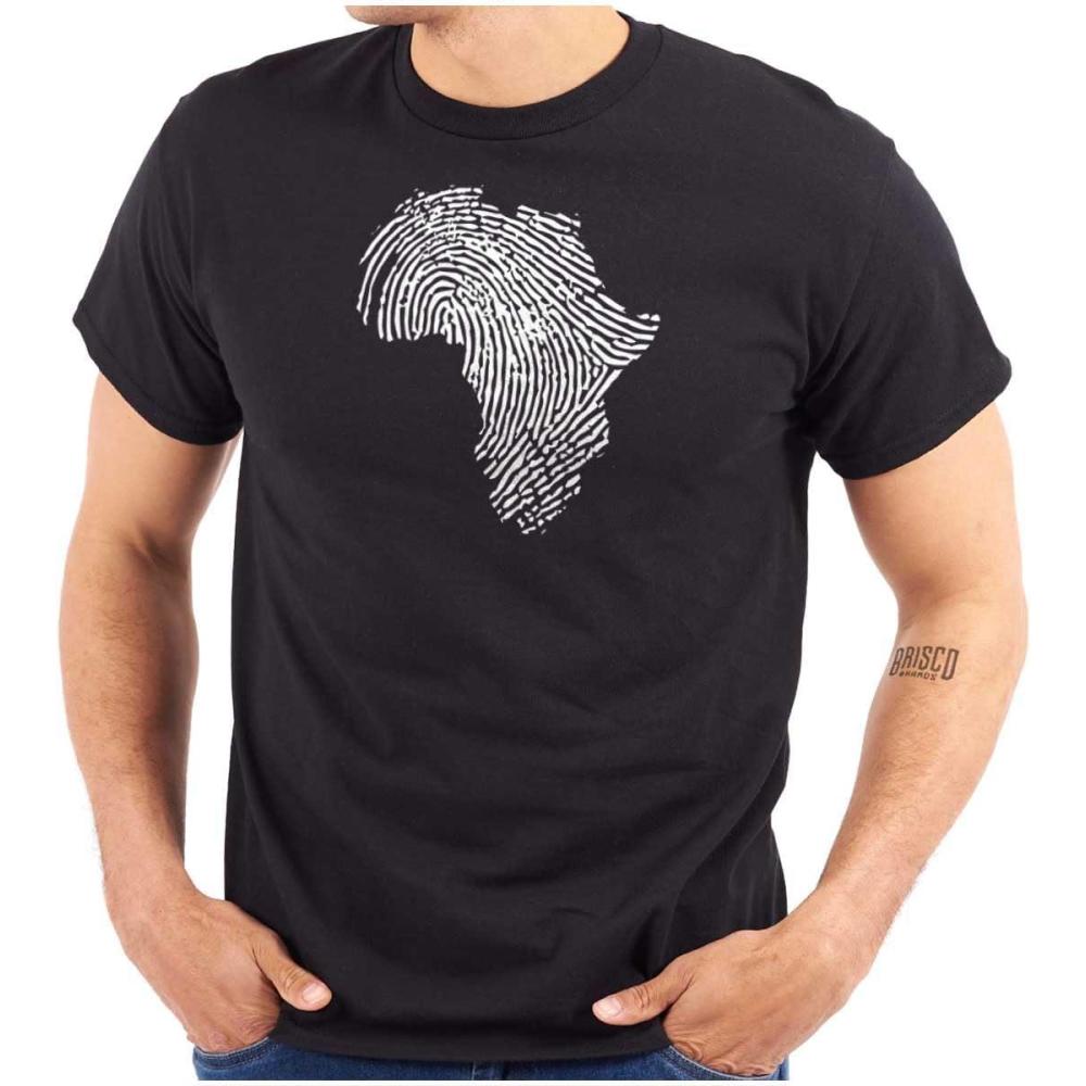 imageBrisco Brands African Roots Black DNA Thumbprint Graphic T Shirt Men or WomenBlack