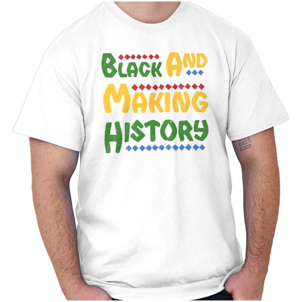 imageBrisco Brands Black and Making History BHM Pride Graphic T Shirt Men or WomenWhite