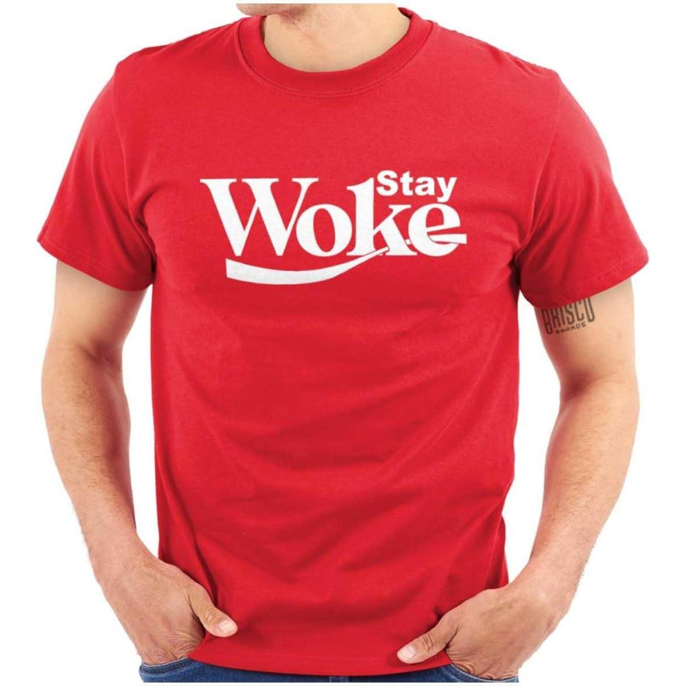 imageBrisco Brands Stay Woke Black Pride Social Justice Graphic T Shirt Men or WomenRed
