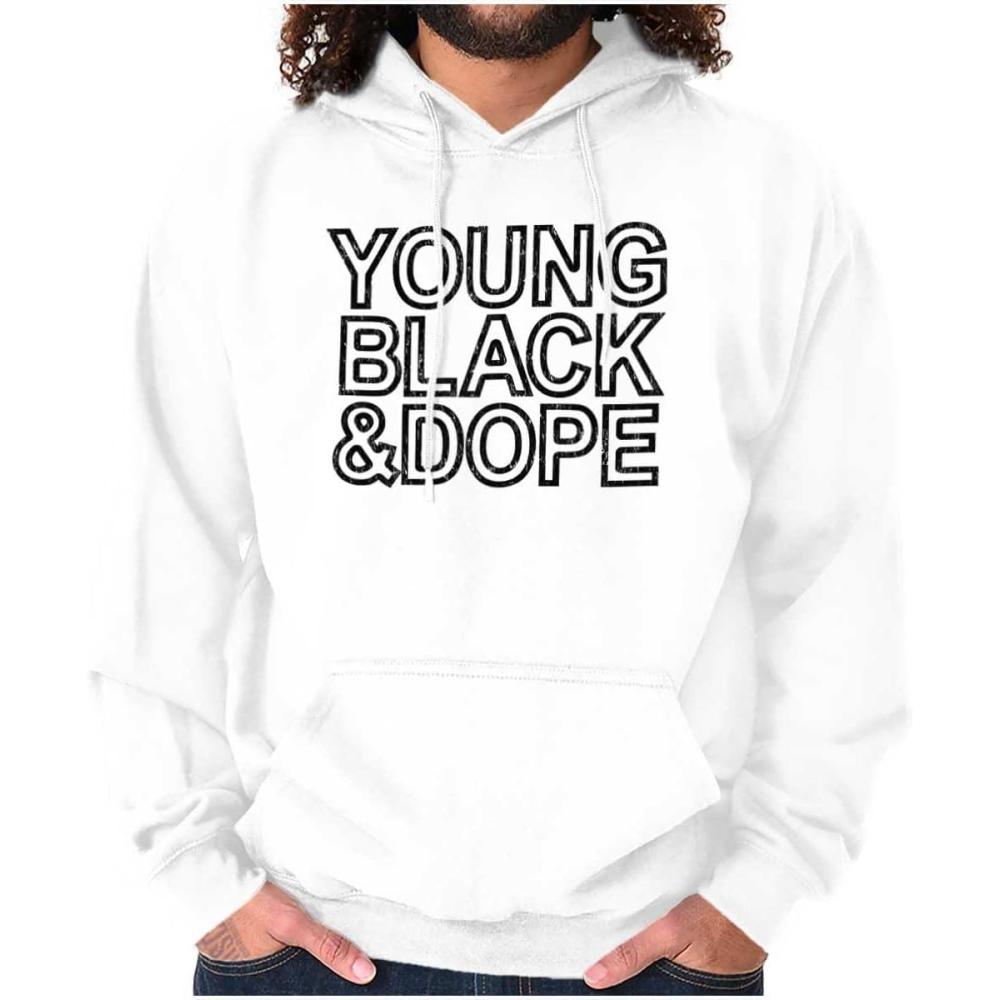 imageYoung Black Dope Melanin King Queen Hoodie Sweatshirt Women MenWhite