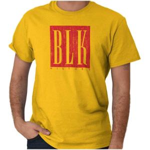 BLK History Black Pride Movement Graphic T Shirt Men or Women(Gold)