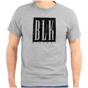 BLK History Black Pride Movement Graphic T Shirt Men or Women(Sport Grey)