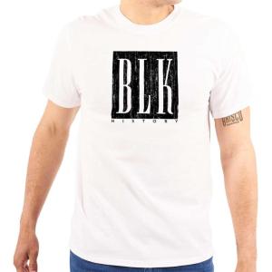 BLK History Black Pride Movement Graphic T Shirt Men or Women(White)