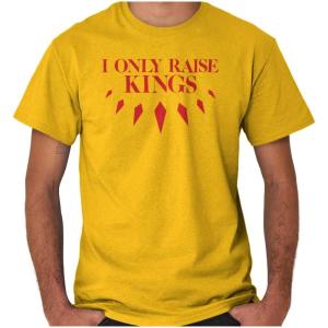 Black Pride I Only Raise Kings Womens Graphic T Shirt Tees(Gold)