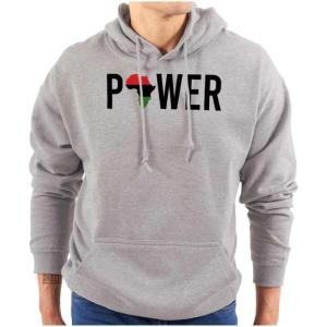 Brisco Brands Africa Black Power African Flag Hoodie Sweatshirt Women Men(Sport Grey)