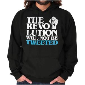 Brisco Brands Black Lives Revolution Not Tweeted Hoodie Sweatshirt Women Men(Black)
