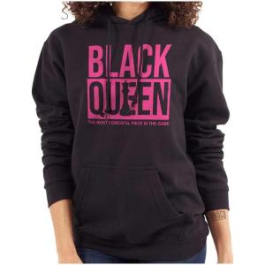 Brisco Brands Black Queen Dope Melanated Feminist Hoodie Sweatshirt Women(Black)