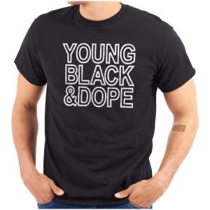 Young Black Dope Melanin King Queen Graphic T Shirt Men or Women(Black)
