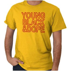 Young Black Dope Melanin King Queen Graphic T Shirt Men or Women(Gold)