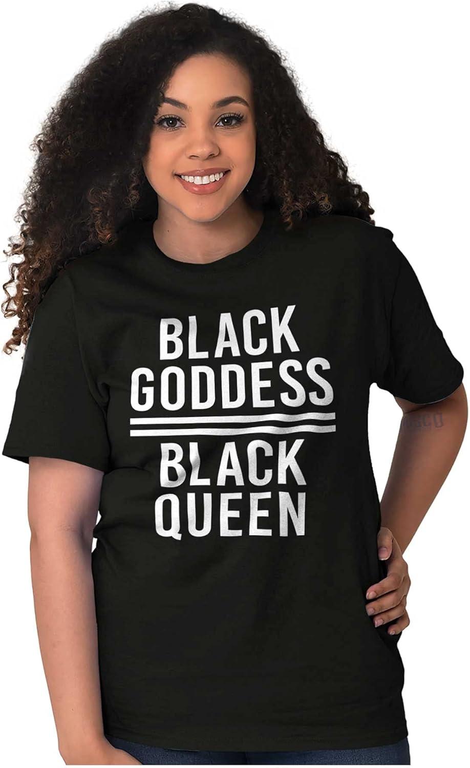imageAfrican American Black Goddess Queen Womens Graphic T Shirt TeesBlack