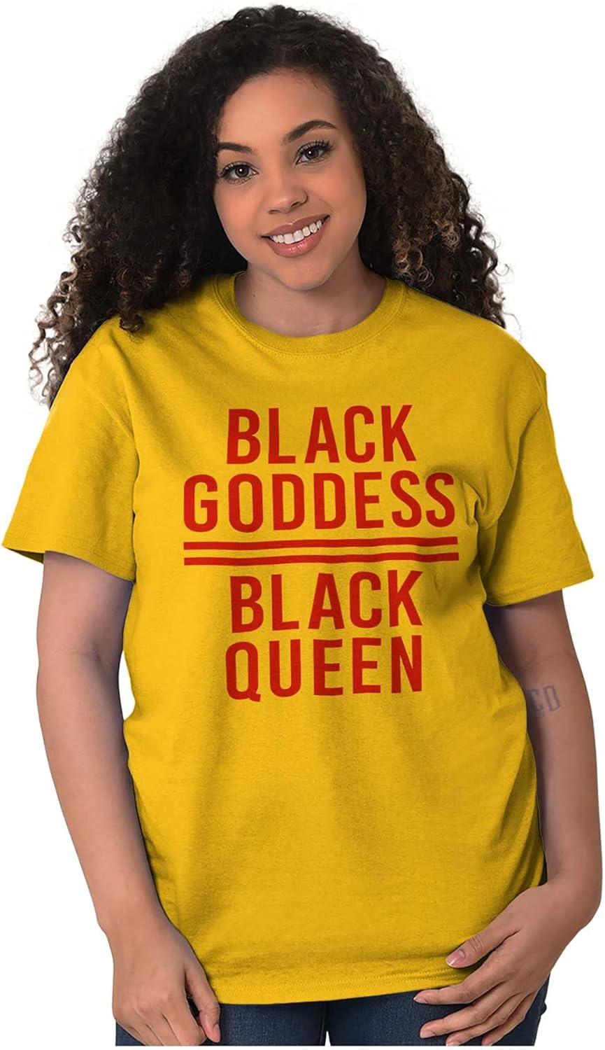 imageAfrican American Black Goddess Queen Womens Graphic T Shirt TeesGold