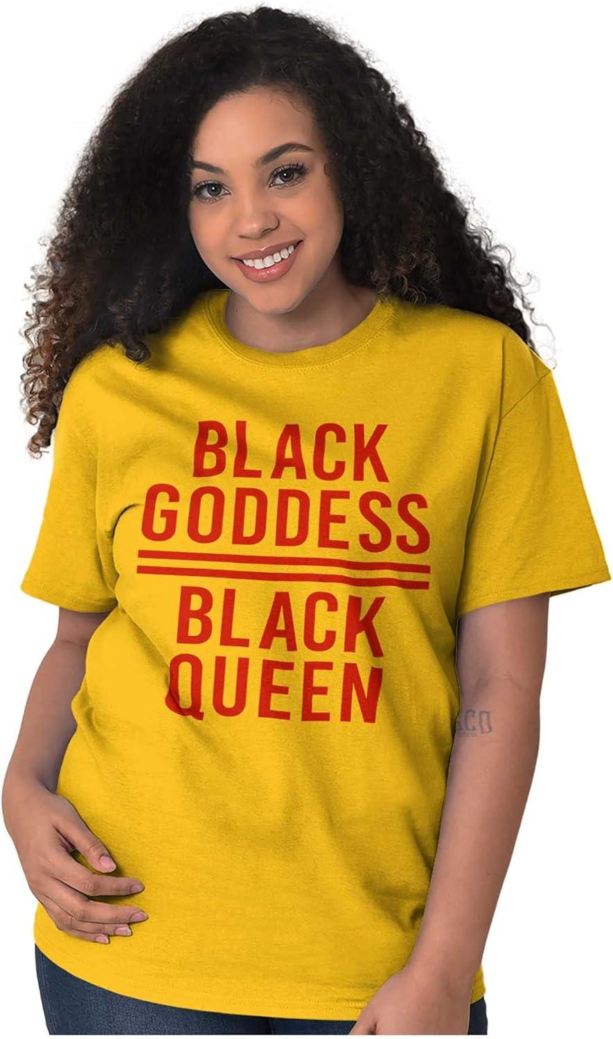 imageAfrican American Black Goddess Queen Womens Graphic T Shirt TeesGold