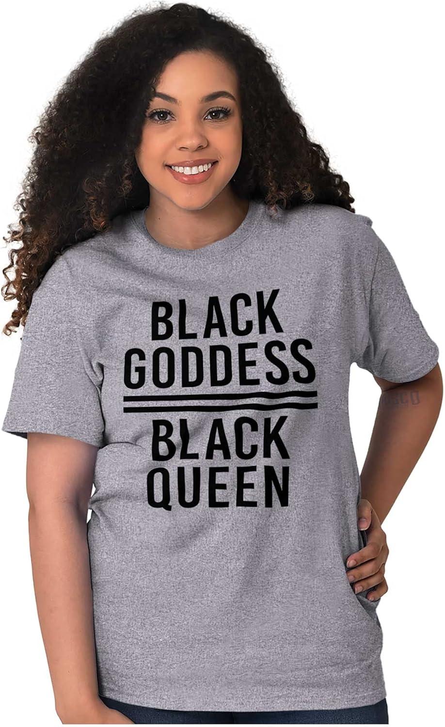 imageAfrican American Black Goddess Queen Womens Graphic T Shirt TeesSport Grey