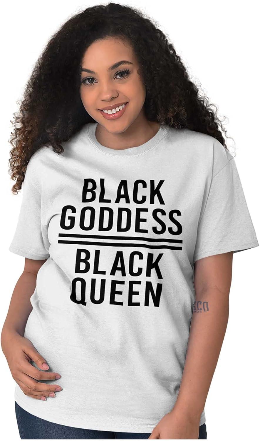 imageAfrican American Black Goddess Queen Womens Graphic T Shirt TeesWhite