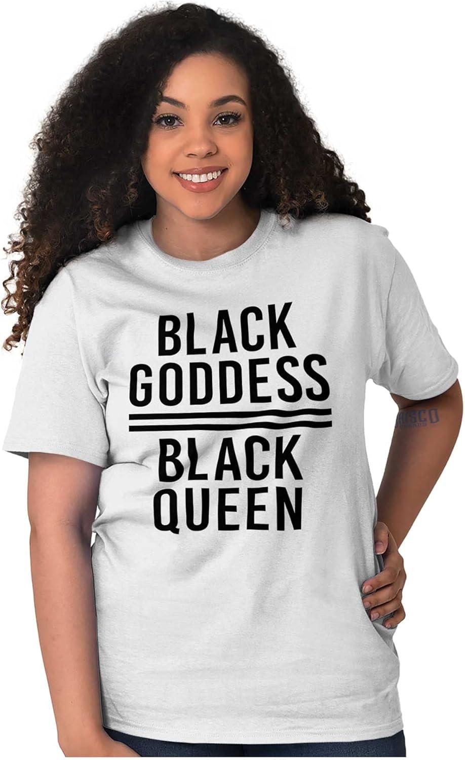imageAfrican American Black Goddess Queen Womens Graphic T Shirt TeesWhite