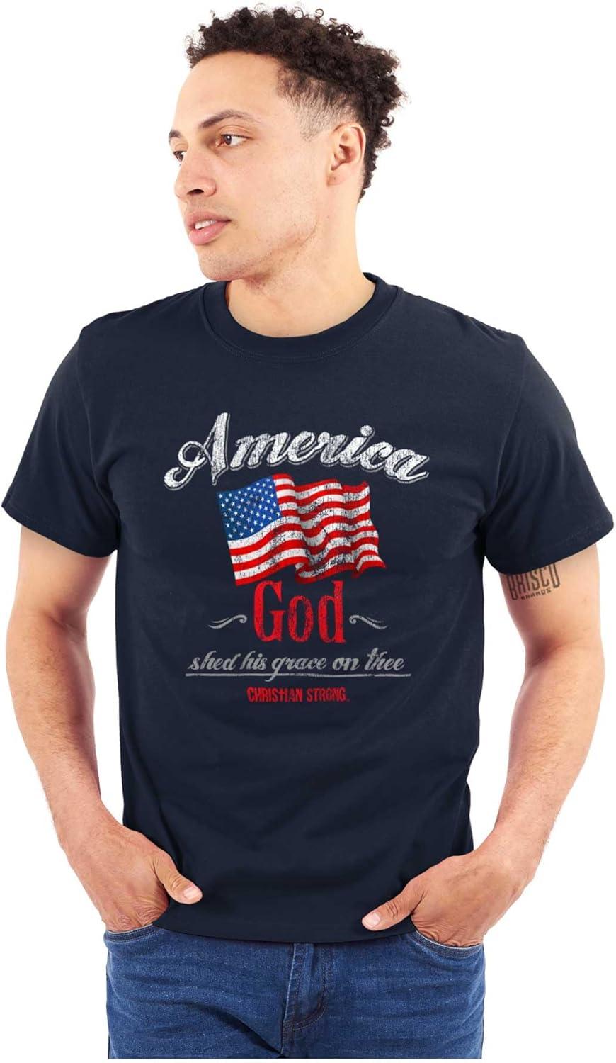 imageAmerica God Shed Grace On Thee Graphic T Shirt Men or WomenNavy