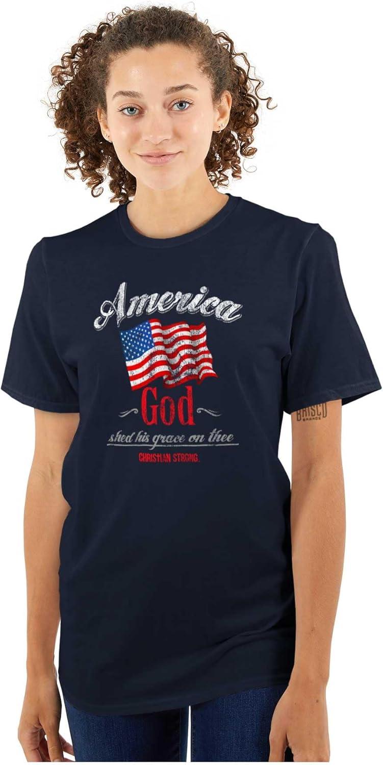 imageAmerica God Shed Grace On Thee Graphic T Shirt Men or WomenNavy