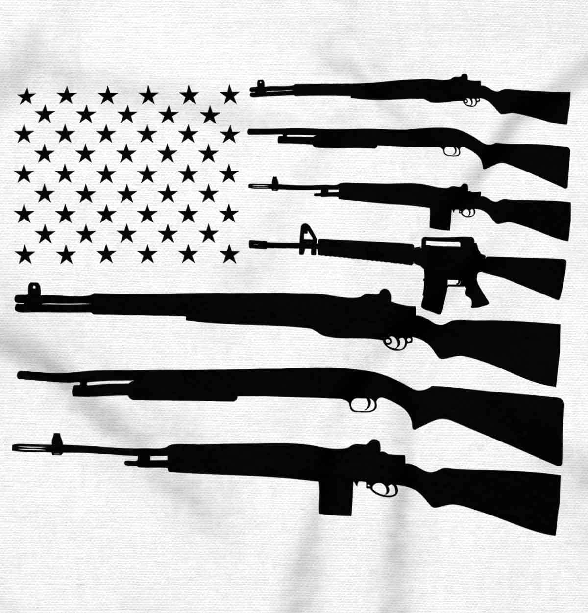 imageAmerican Flag Arms USA Pro 2A Rights Long Sleeve Tshirt Men WomenWhite