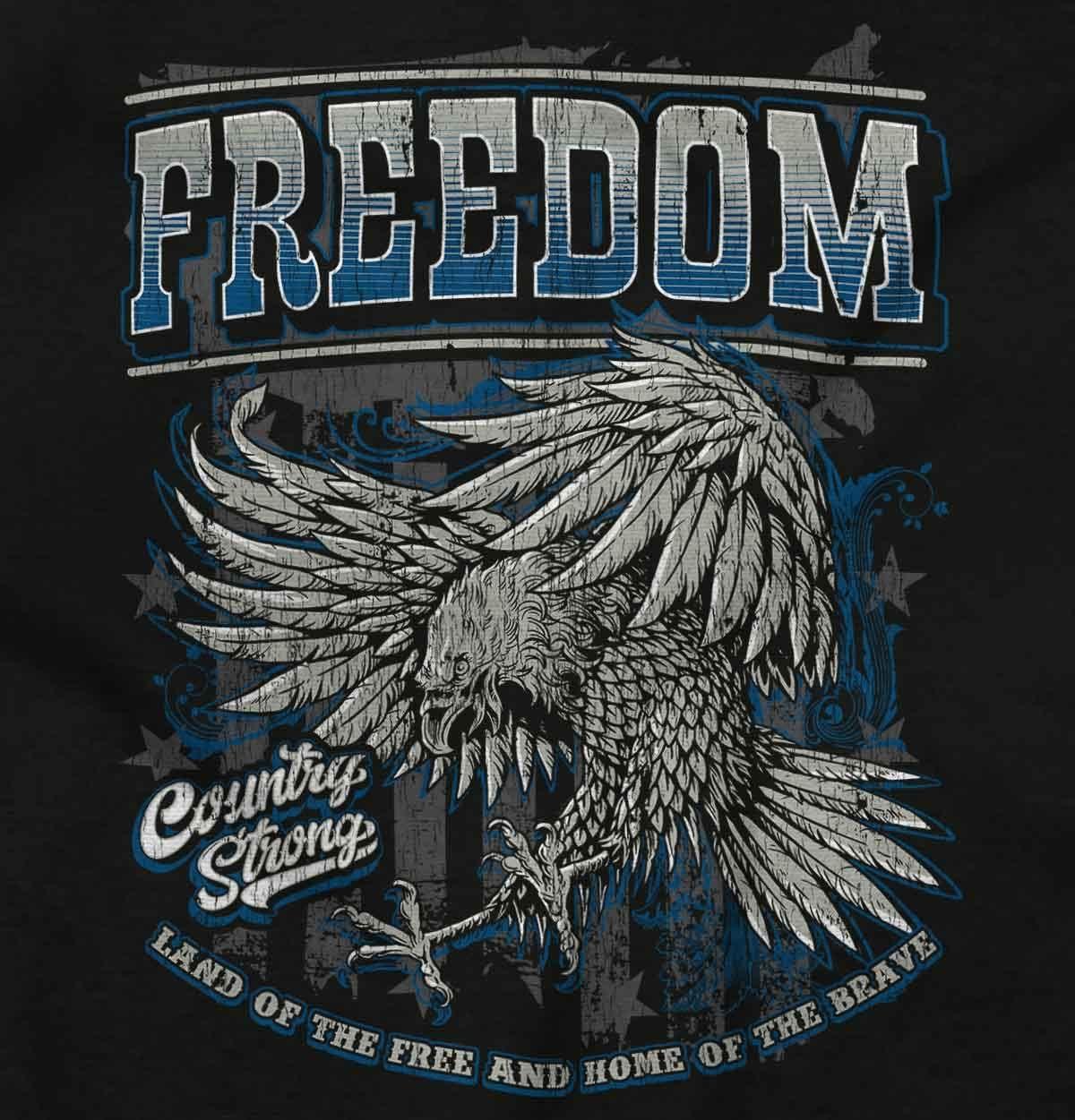 imageAmerican Pride Brave Freedom Eagle Crewneck T Shirts Boy GirlBlack