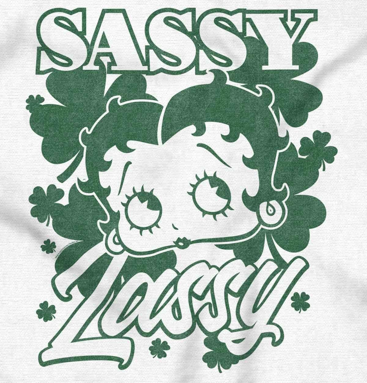 imageBetty Boop Saint Paddys Sassy Lassy Toddler Boy Girl T ShirtWhite
