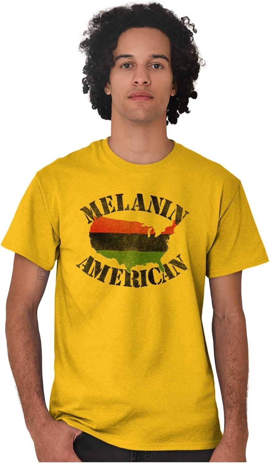 imageBlack Pride Melanin American USA Map Graphic T Shirt Men or WomenGold
