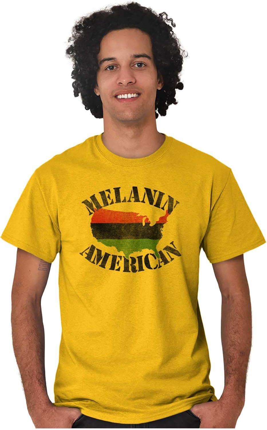 imageBlack Pride Melanin American USA Map Graphic T Shirt Men or WomenGold