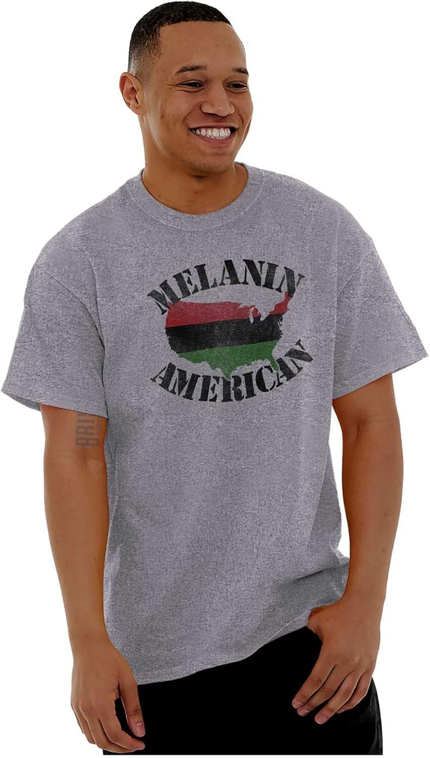 imageBlack Pride Melanin American USA Map Graphic T Shirt Men or WomenSport Grey
