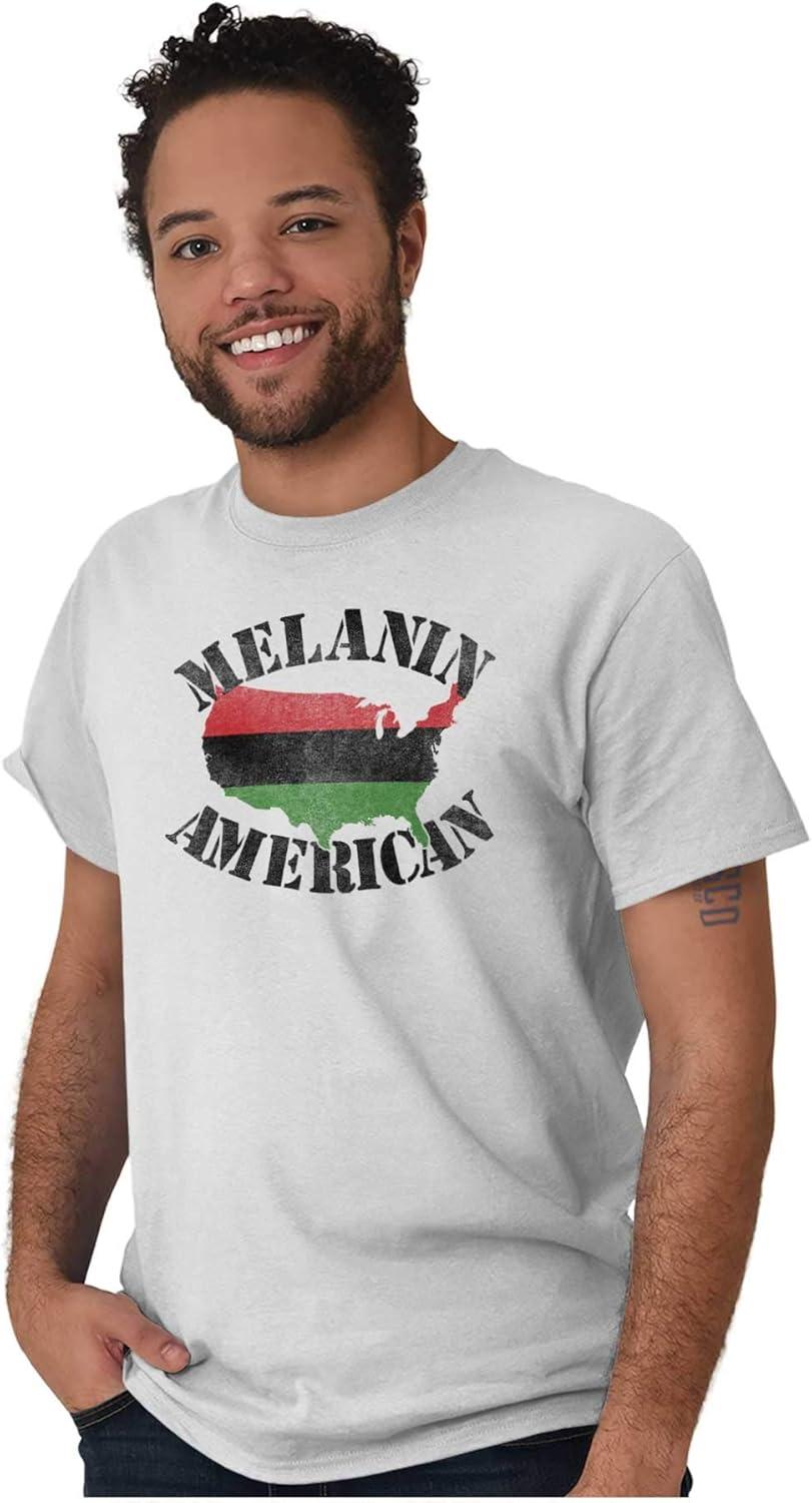 imageBlack Pride Melanin American USA Map Graphic T Shirt Men or WomenWhite