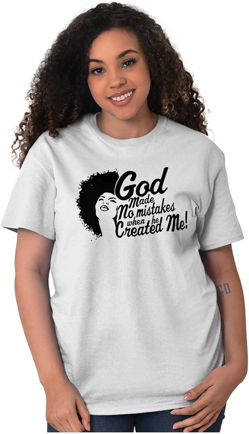imageBlack Queen God Made No Mistakes Womens Graphic T Shirt TeesWhite