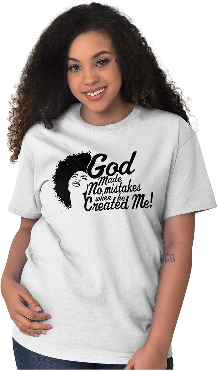 imageBlack Queen God Made No Mistakes Womens Graphic T Shirt TeesWhite