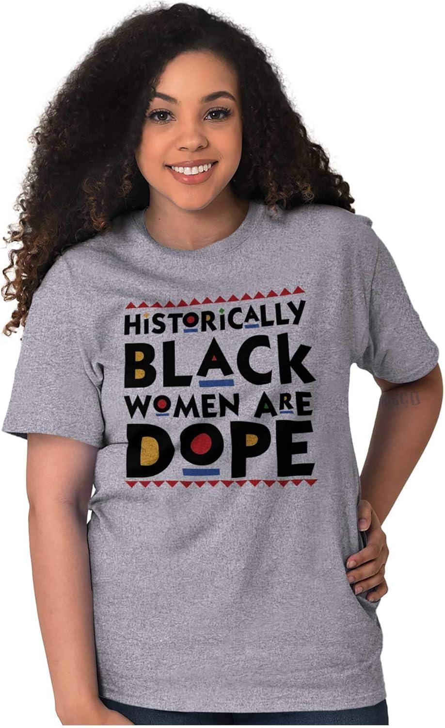 imageBlack Women are Dope Feminist BHM Womens Graphic T Shirt TeesSport Grey