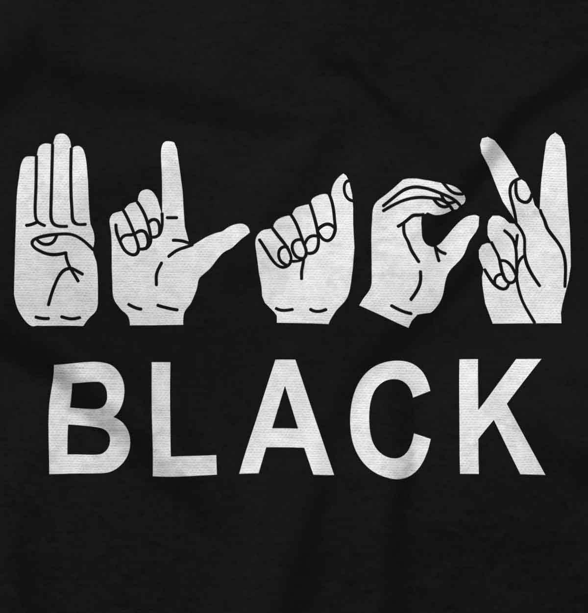 imageBrisco Brands Black ASL American Sign Language Graphic T Shirt Men or WomenBlack