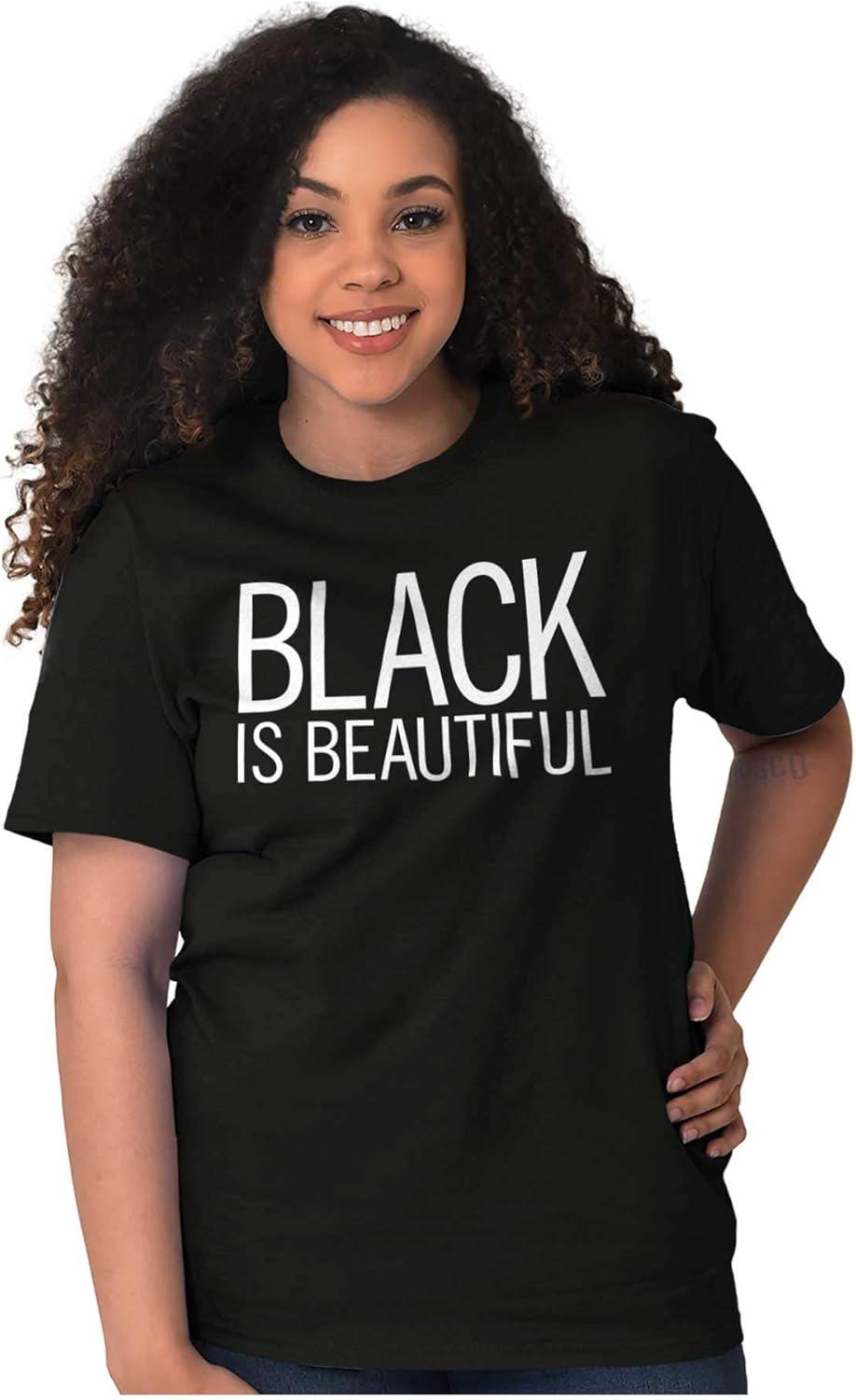 imageBrisco Brands Black is Beautiful Melanin Pride Womens Graphic T Shirt TeesBlack
