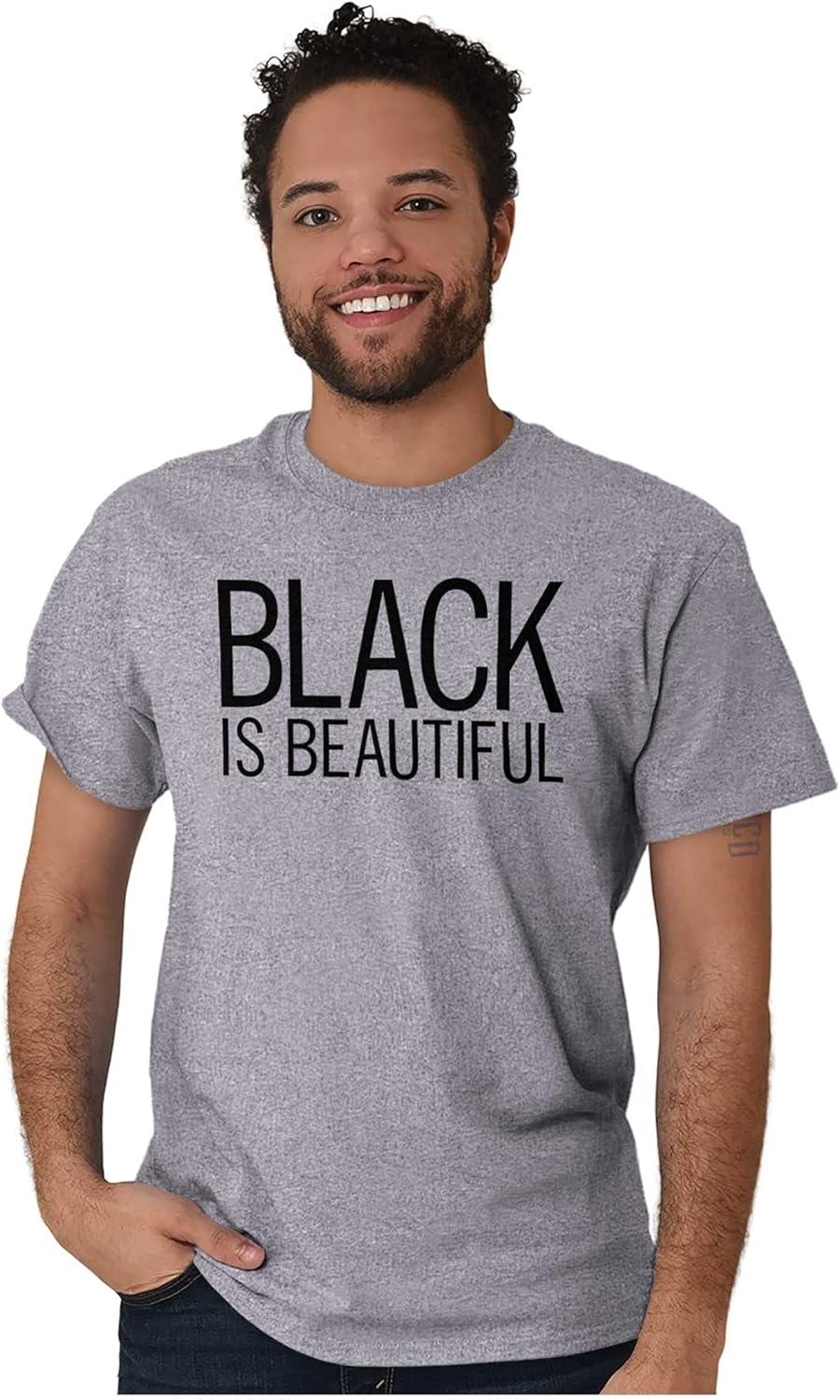 imageBrisco Brands Black is Beautiful Melanin Pride Womens Graphic T Shirt TeesSport Grey