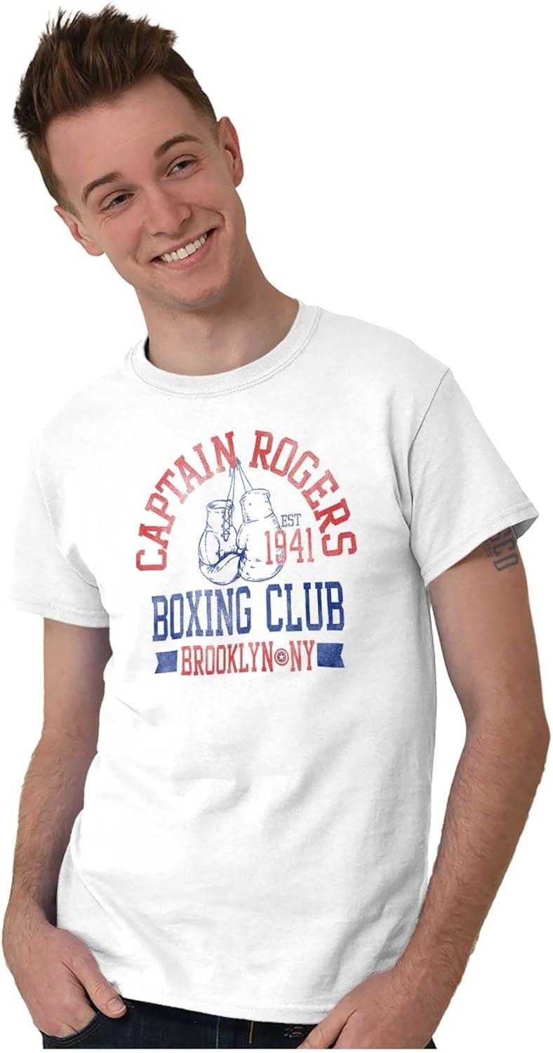 imageBrisco Brands Captain Rogers 1941 Boxing Club NY Graphic T Shirt Men or WomenWhite