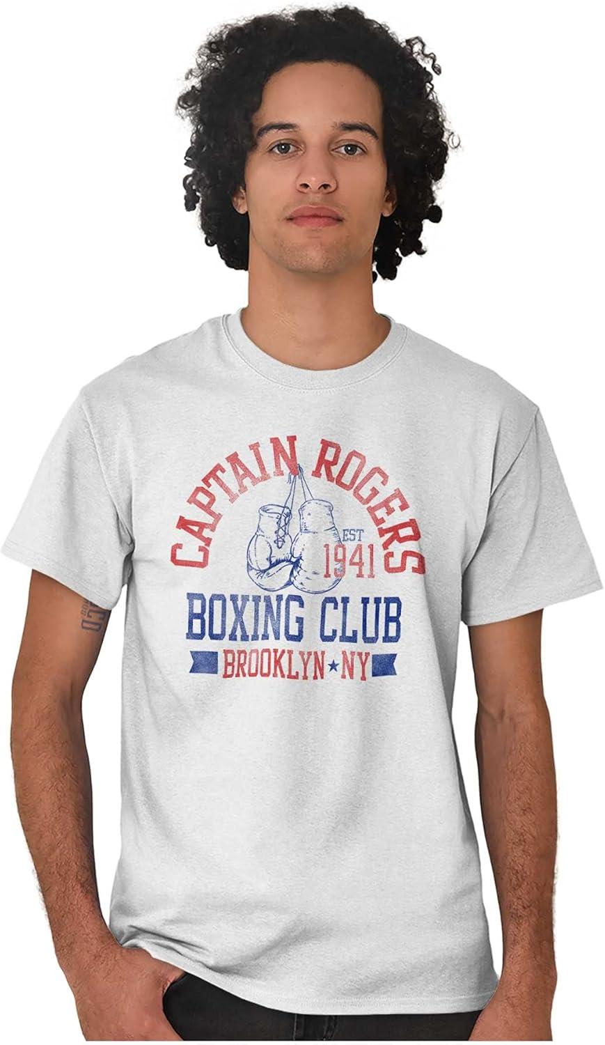 imageBrisco Brands Captain Rogers 1941 Boxing Club NY Graphic T Shirt Men or WomenWhite