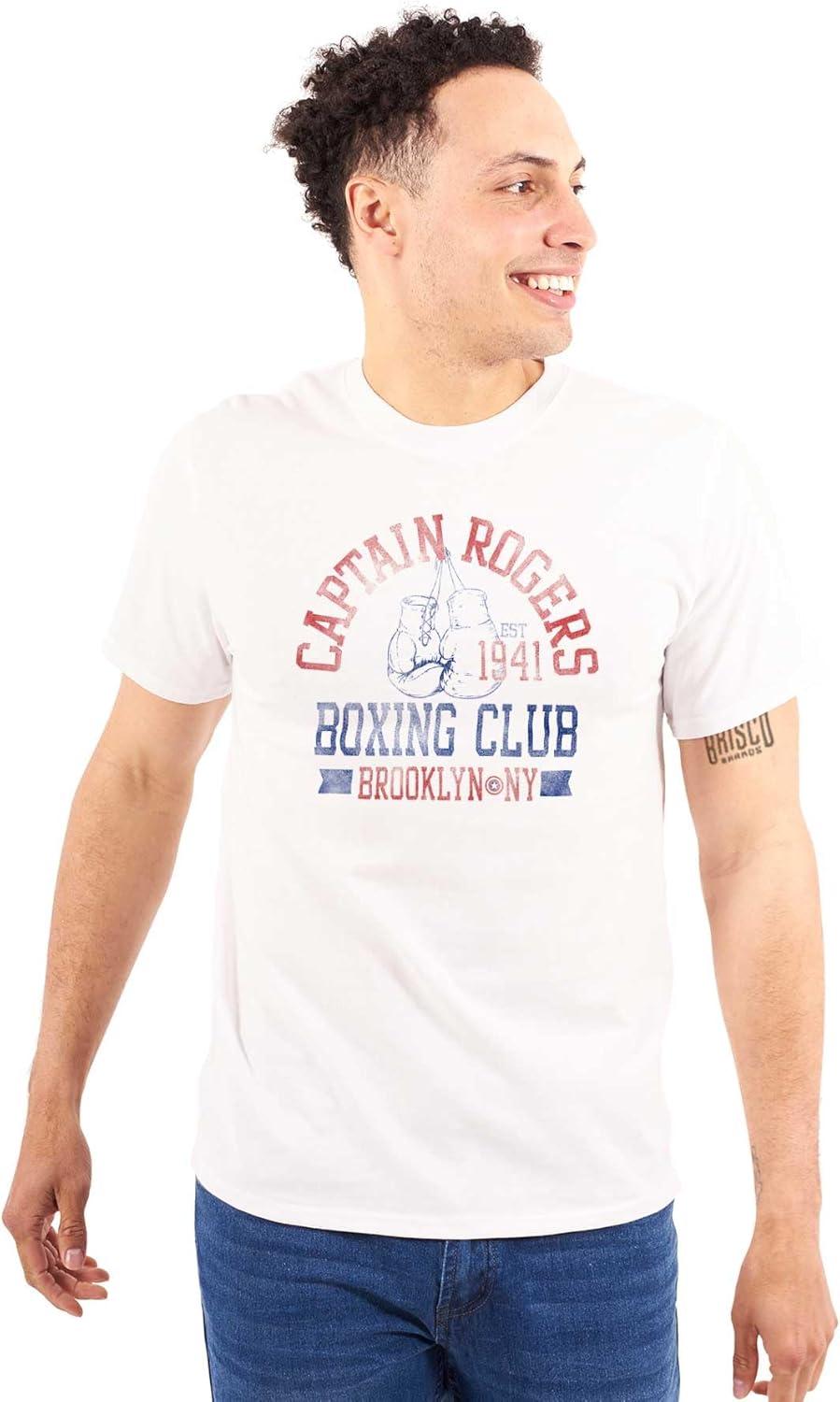 imageBrisco Brands Captain Rogers 1941 Boxing Club NY Graphic T Shirt Men or WomenWhite
