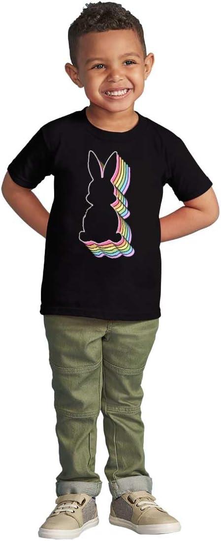 imageBrisco Brands Colorful Easter Bunny Gradient Toddler Baby Graphic T ShirtBlack