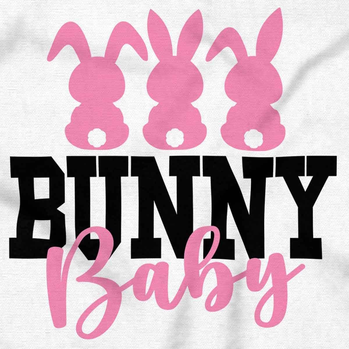 imageBrisco Brands Cute Easter Bunny Baby Rabbit Tails Baby Bodysuit Jumper GirlsWhite