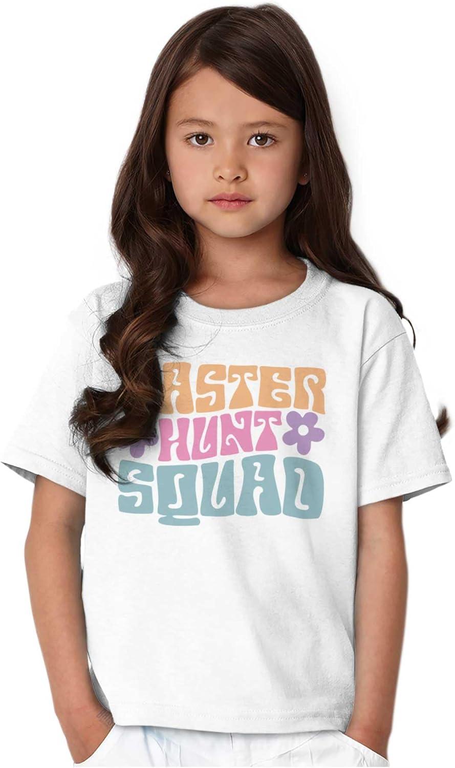 imageBrisco Brands Cute Easter Egg Hunt Squad Daisies Girls Kids T Shirt TeesWhite