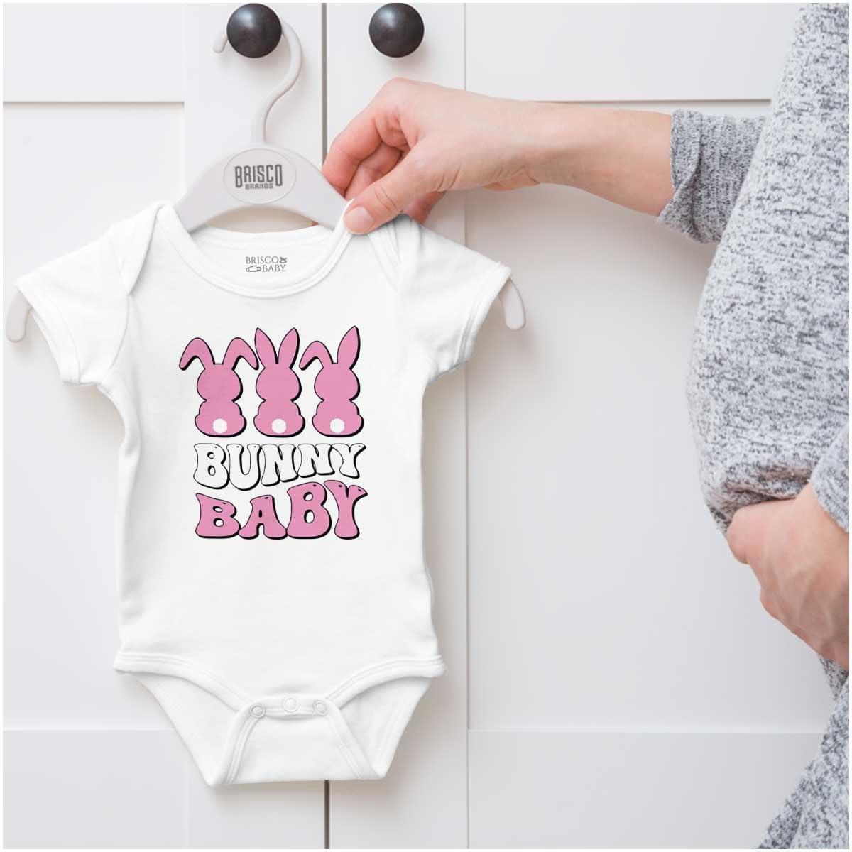 imageBrisco Brands Cute Rabbit Tails Easter Bunny Baby Baby Bodysuit Jumper GirlsWhite