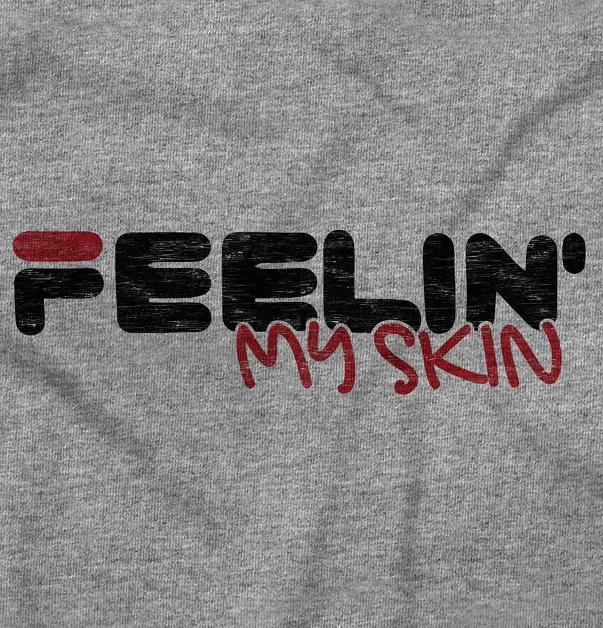 imageBrisco Brands Feelin My Skin Melanin Black Pride Hoodie Sweatshirt Women MenSport Grey