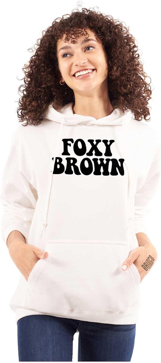 imageBrisco Brands Foxy Brown Cute Retro Black Pride Hoodie Sweatshirt WomenWhite