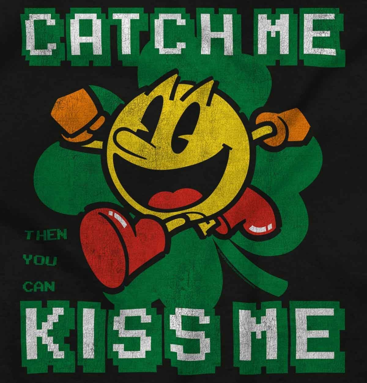 imageBrisco Brands PACMAN St Paddys Catch Me Kiss Me Baby Romper Boys or GirlsBlack