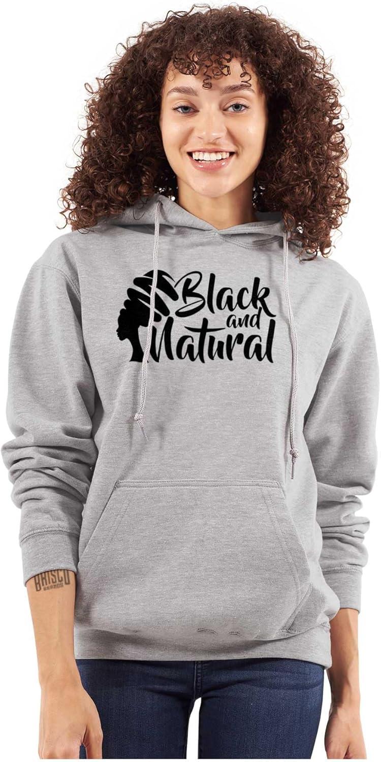 imageBrisco Brands Proud Black and Natural Melanin Queen Hoodie Sweatshirt WomenSport Grey