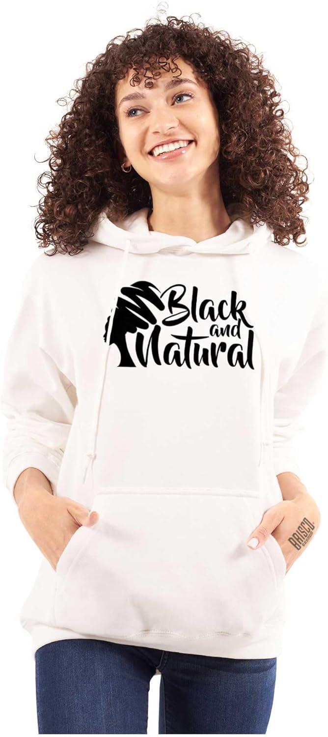 imageBrisco Brands Proud Black and Natural Melanin Queen Hoodie Sweatshirt WomenWhite