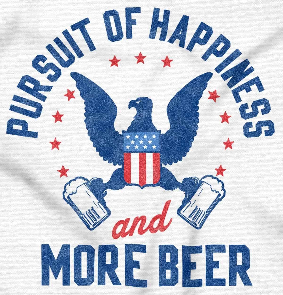 imageBrisco Brands Pursuit of Beer Funny USA Drinking Sweatshirt for Men or WomenWhite