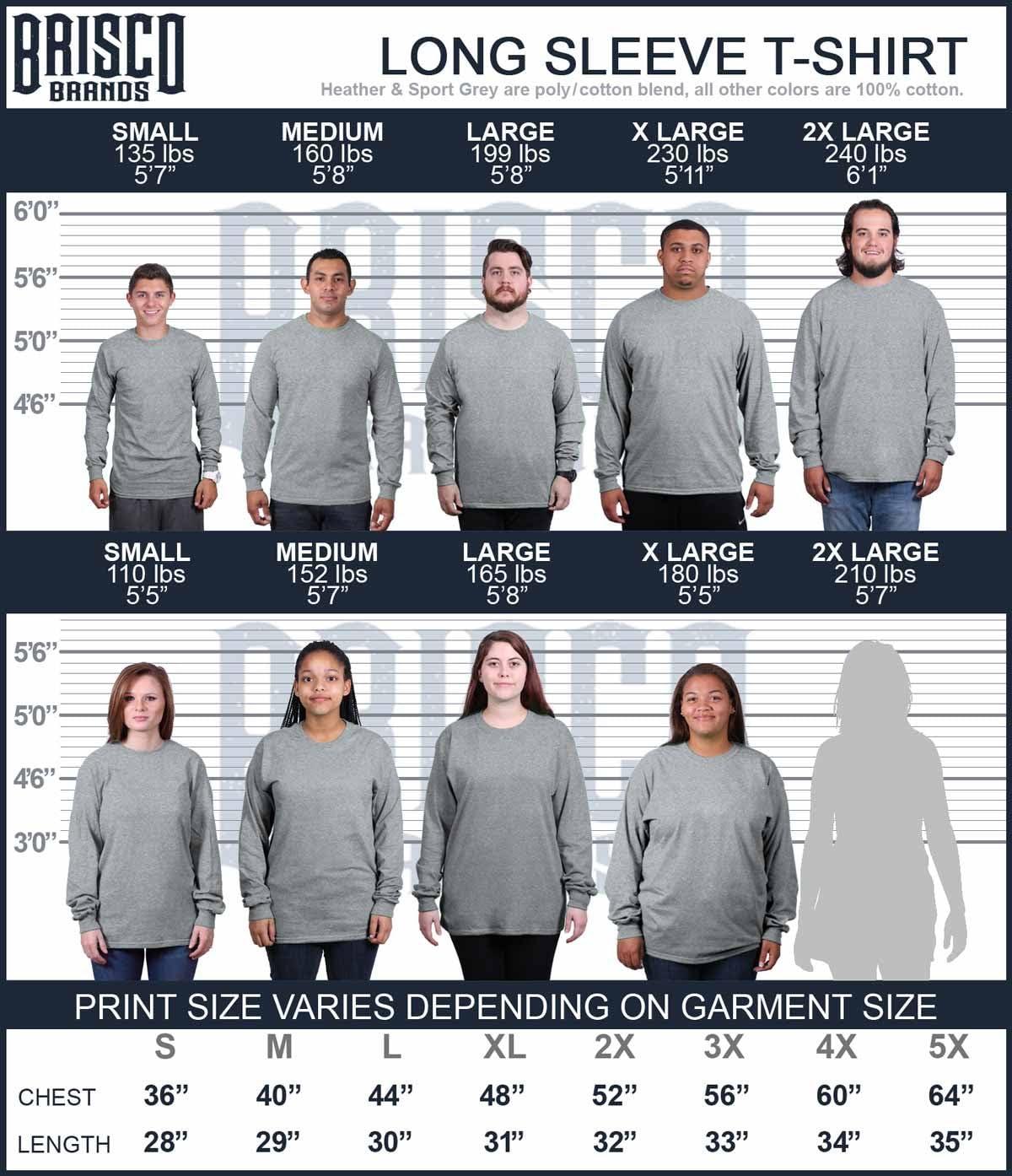 imageBrisco Brands Saint Patricks Day Lucky Shamrocks Long Sleeve Tshirt Men WomenSport Grey