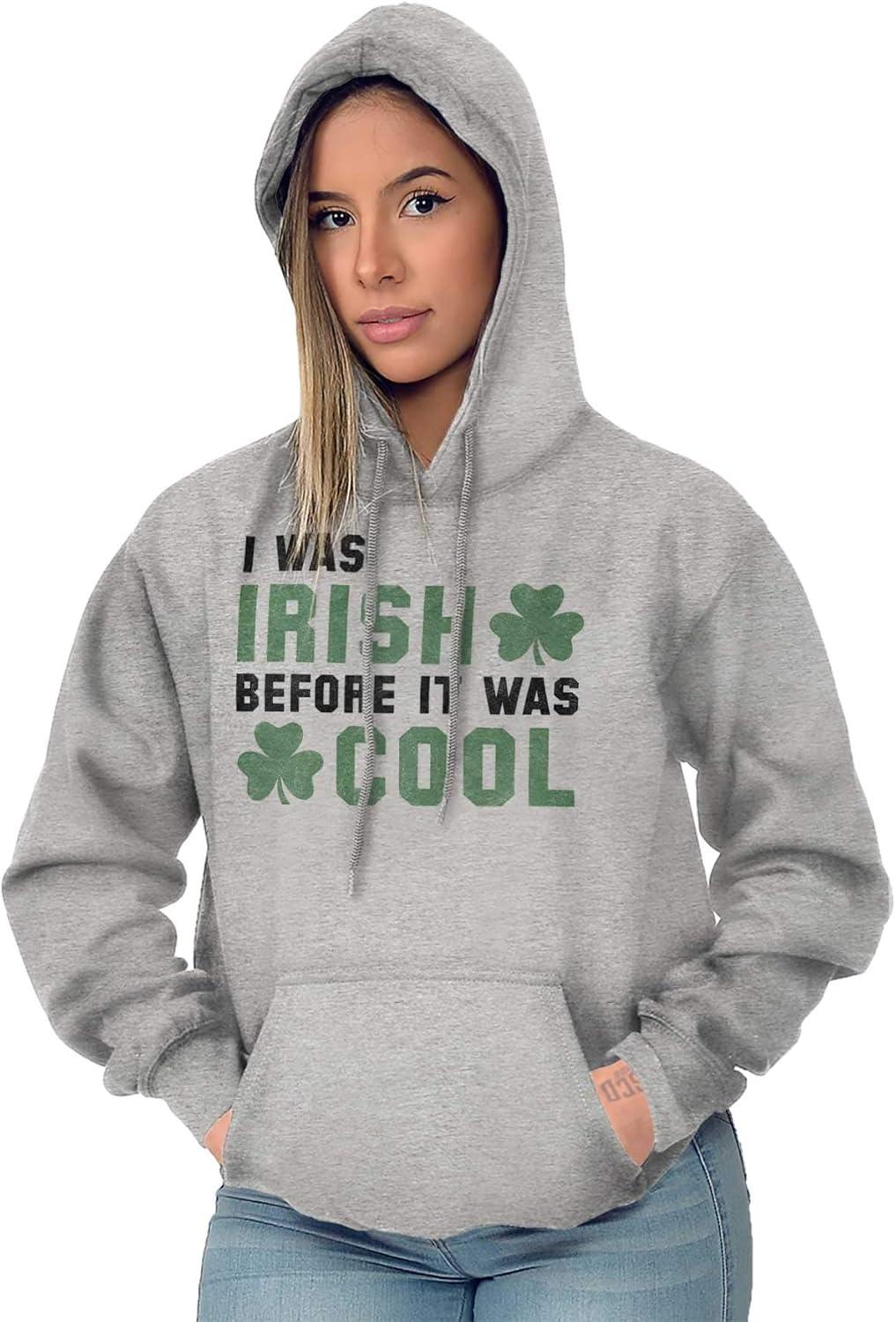 imageBrisco Brands St Paddy Irish Before It Was Cool Hoodie Sweatshirt Women MenSport Grey